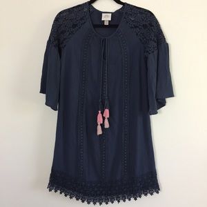 Knox Rose periwinkle prairie quarter sleeve dress